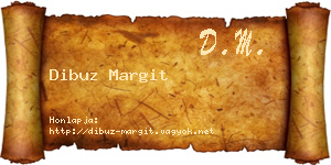 Dibuz Margit névjegykártya
